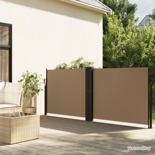 Auvent lat�ral r�tractable taupe 120x1000 cm