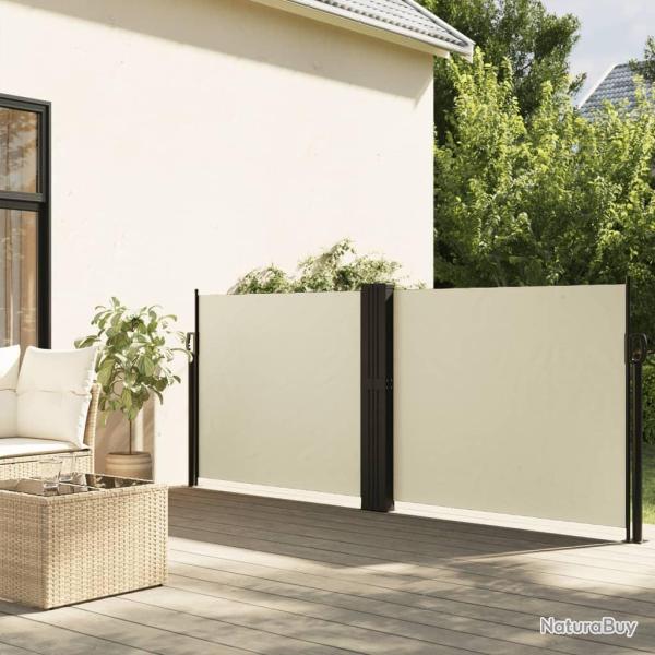 Auvent lat�ral r�tractable cr�me 120x1000 cm