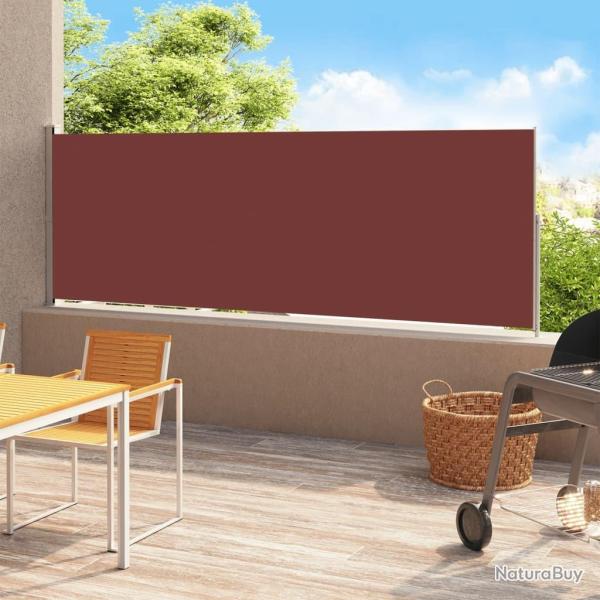 Auvent lat�ral r�tractable de patio 220x500 cm Marron