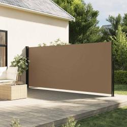 Auvent lat&eacute;ral r&eacute;tractable taupe 160x600 cm alsavelo
