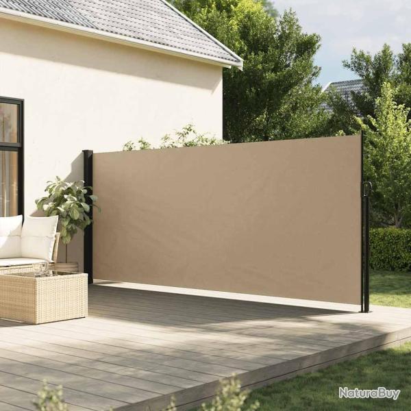 Auvent latral rtractable beige 160x500 cm alsavelo