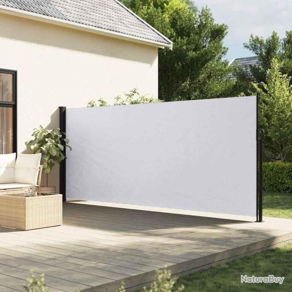 Auvent latral rtractable blanc 180x500 cm alsavelo