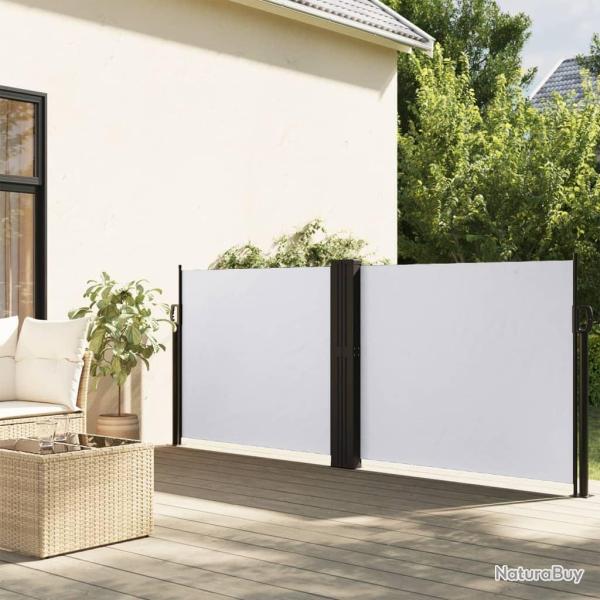 Auvent lat�ral r�tractable blanc 120x1200 cm