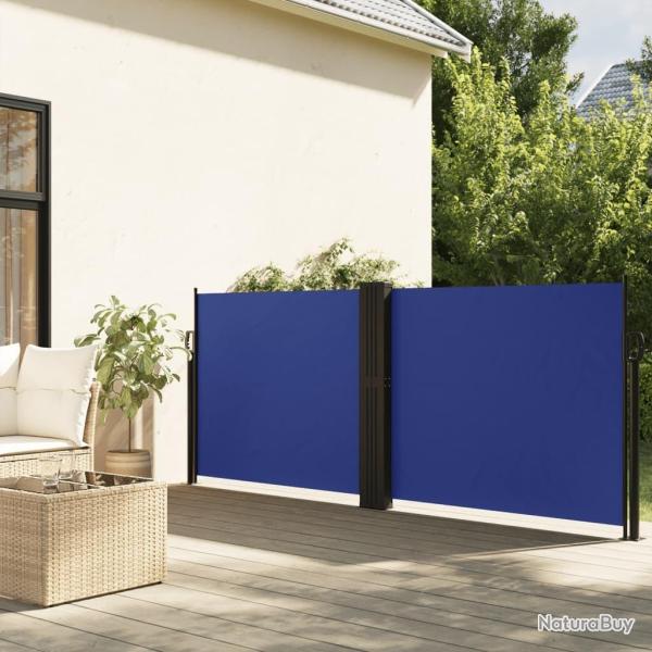 Auvent lat�ral r�tractable bleu 120x1200 cm