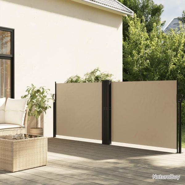 Auvent lat�ral r�tractable beige 120x1200 cm