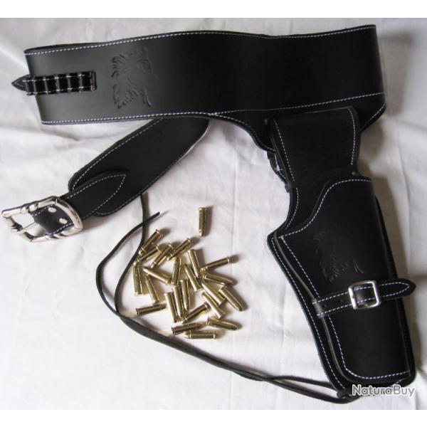 HOLSTER WESTERN NOIR - USA - COWBOY - MILITARIA - R�f.07