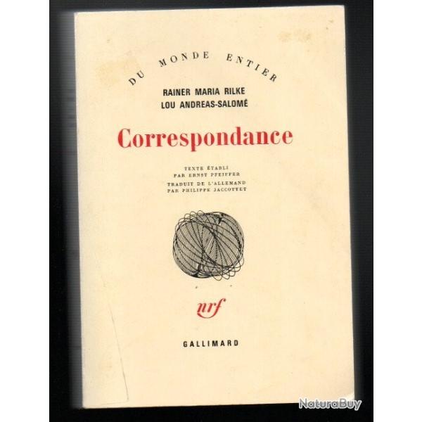 rainer maria rilke et lou andreas salom correspondance