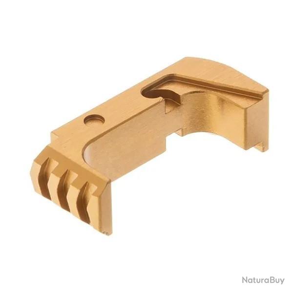 GLOCK 43X/48 EXTENDED MAGAZINE RELEASES - TYRANT CNC EXTENDED MAGAZINE RELEASE FOR GLOCK 43X/48 GOLD