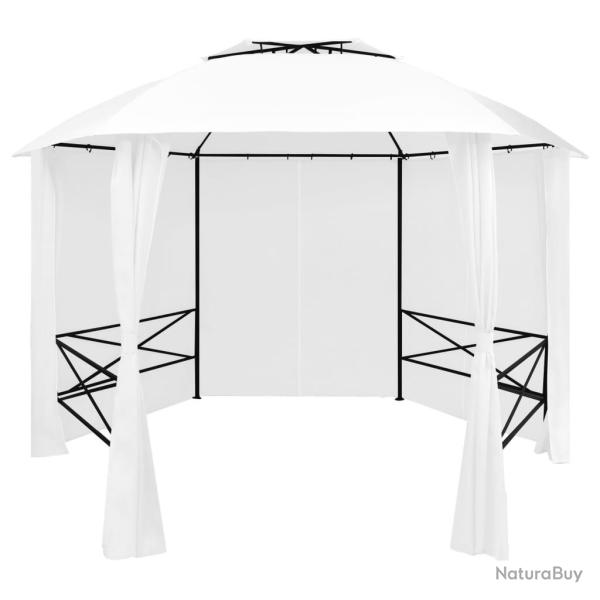 Chapiteau de jardin avec rideaux 360x312x265 cm Blanc 180 g/m�