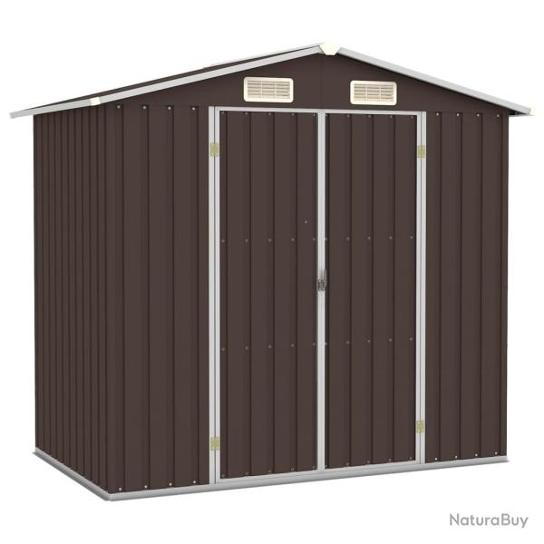 Abri de jardin Marron 205x129x183 cm Acier galvanis�