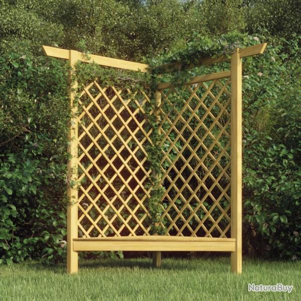 Pergola d'angle avec banc 166x81x174 cm Bois de pin imprgn alsavelo