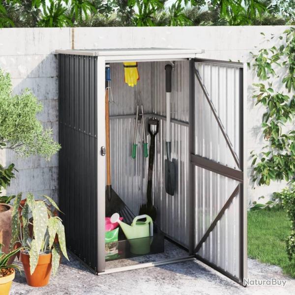 Abri  outils de jardin anthracite 88x89x161 cm acier galvanis alsavelo