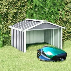 Abri pour robot de jardin 92x97x63 cm Acier galvanis&eacute; Gris