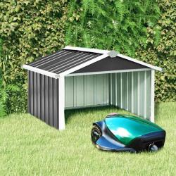 Abri pour robot de jardin 92x97x63cm Acier galvanis&eacute; Anthracite