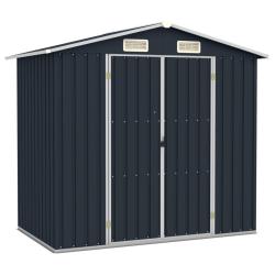 Abri de jardin Anthracite 205x129x183 cm Acier galvanis&eacute;