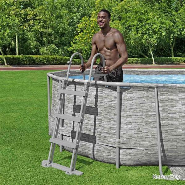 chelle de piscine  4 marches Flowclear 107 cm alsavelo