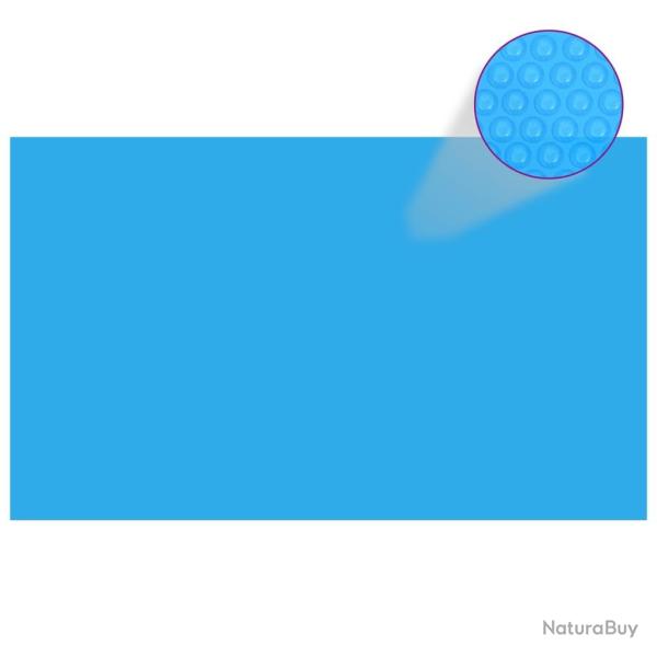 Couverture de piscine rectangulaire 1000x600 cm PE Bleu