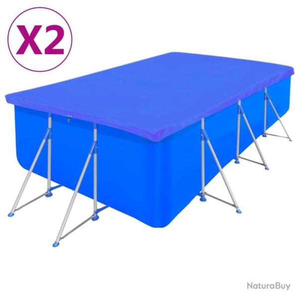 Couvertures de piscine 2 pcs PE Rectangulaire 90 g/m� 394x207cm