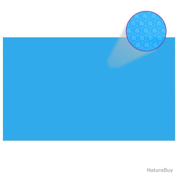 Couverture de piscine rectangulaire 500x300 cm PE Bleu alsavelo