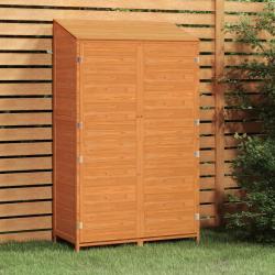 Remise de jardin Marron 102x52x174,5 cm Bois de sapin solide alsavelo