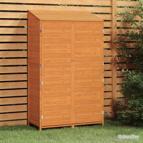 Remise de jardin Marron 102x52x174,5 cm Bois de sapin solide alsavelo