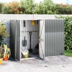 Abri &agrave; outils de jardin Gris 225x89x161 cm Acier galvanis&eacute;