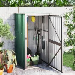 Abri &agrave; outils de jardin vert 88x89x161 cm acier galvanis&eacute;