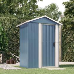 Abri de jardin Gris 126x97,5x177 cm Acier galvanis&eacute;