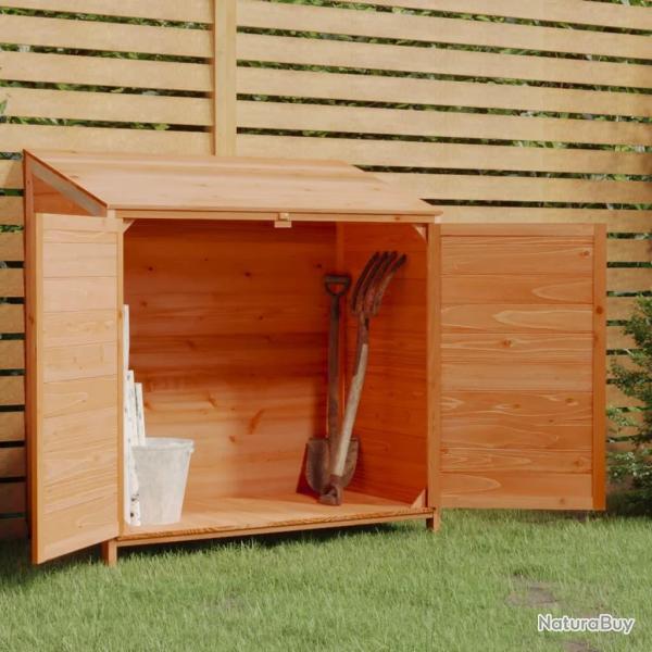 Remise de jardin Marron 102x52x112 cm Bois de sapin solide alsavelo