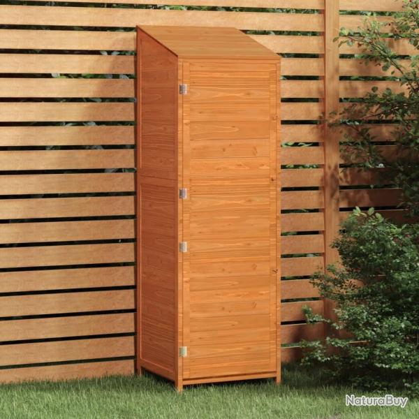 Remise de jardin Marron 55x52x174,5 cm Bois de sapin solide alsavelo