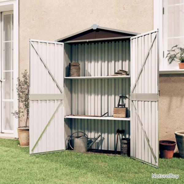 Abri de jardin Marron 116x45x175 cm Acier galvanis�