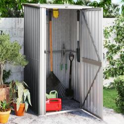 Abri de jardin Gris 118,5x97x209,5 cm Acier galvanis&eacute;
