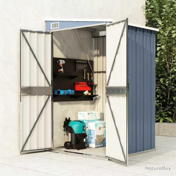 Remise de jardin murale Gris 118x100x178 cm Acier galvanis�
