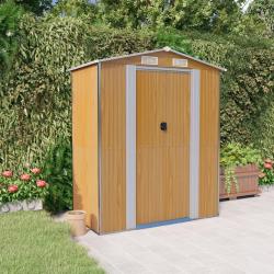 Abri de jardin Marron clair 192x108x223 cm Acier galvanis&eacute;