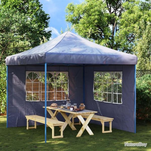 Paroi de tente de r�ception 2 pcs avec fen�tre PE Bleu