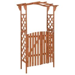 Pergola avec portail 116x40x204 cm Bois de sapin massif alsavelo