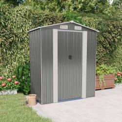 Abri de jardin Gris clair 192x108x223 cm Acier galvanis&eacute;