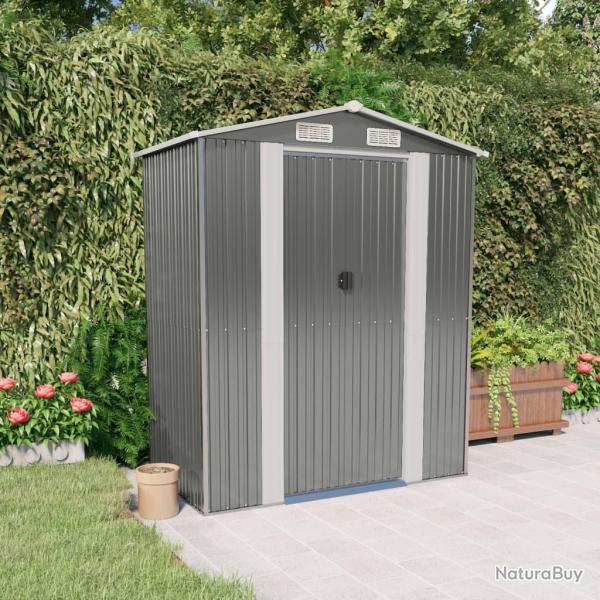 Abri de jardin Gris clair 192x108x223 cm Acier galvanis�