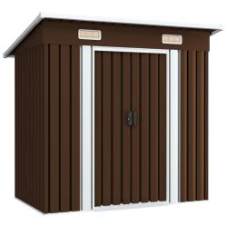 Abri de stockage pour jardin Marron 194x121x181 cm Acier alsavelo