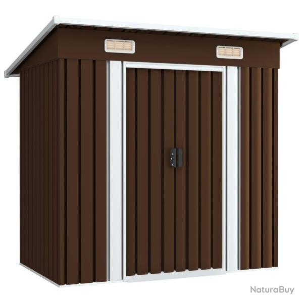 Abri de stockage pour jardin Marron 194x121x181 cm Acier alsavelo