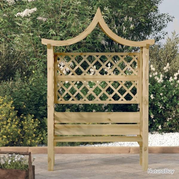 Pergola de jardin avec toit et banc Bois de pin imprgn alsavelo