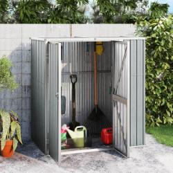Abri &agrave; outils de jardin Gris 161x89x161 cm Acier galvanis&eacute;