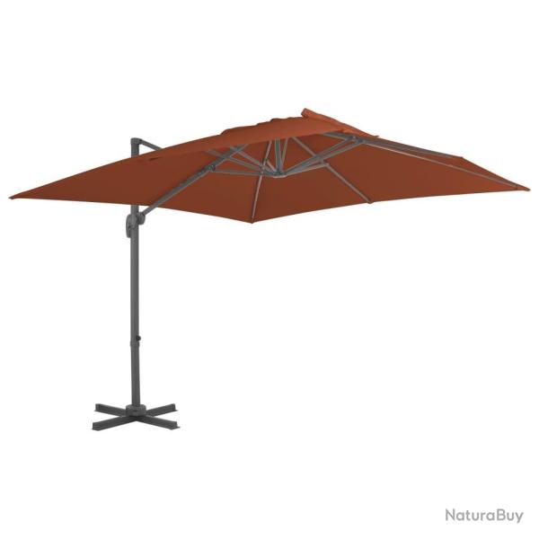 Parasol de jardin en porte-�-faux avec m�t en aluminium alsavelo