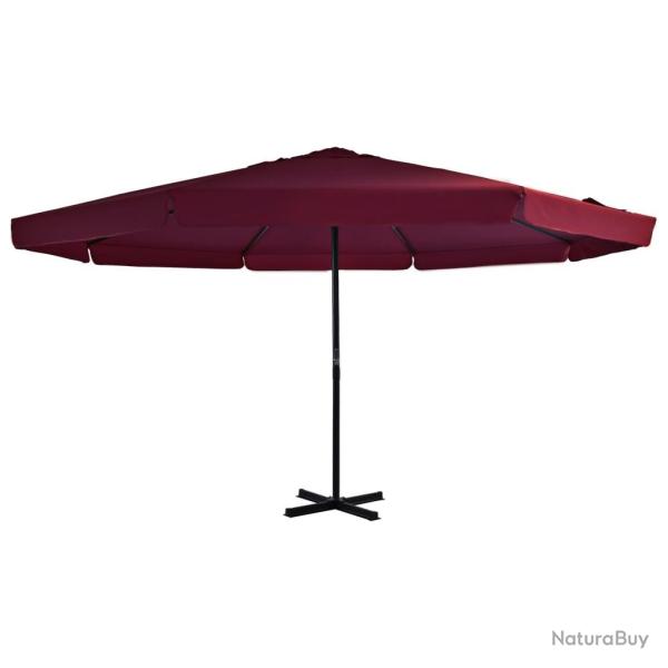 Parasol d'ext�rieur avec m�t en aluminium 500 cm rouge bordeaux