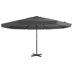 Parasol d'ext&eacute;rieur avec m&acirc;t en aluminium 500 cm anthracite