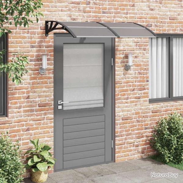 Auvent de porte Noir 150x75 cm Polycarbonate