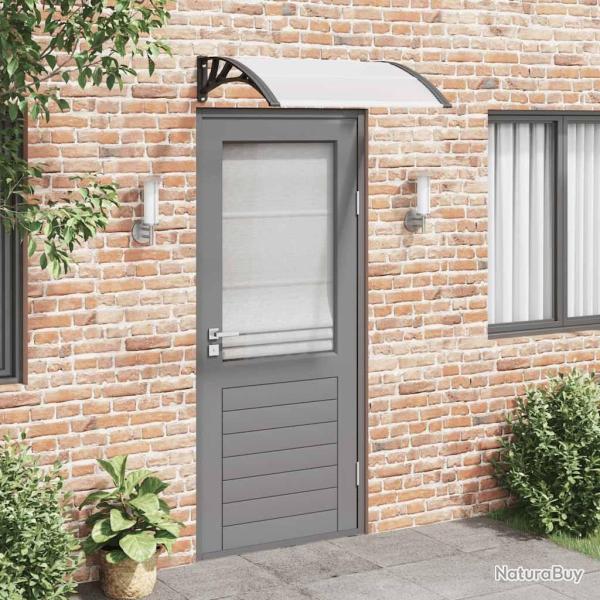 Auvent de porte Noir et transparent 100x75 cm Polycarbonate alsavelo