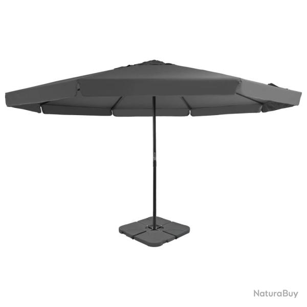 Parasol de jardin avec base portable anthracite