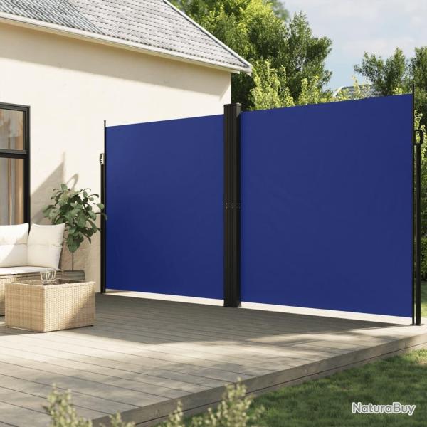 Auvent lat�ral r�tractable bleu 220x1000 cm