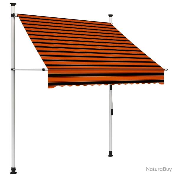Auvent manuel r�tractable 150 cm Orange et marron